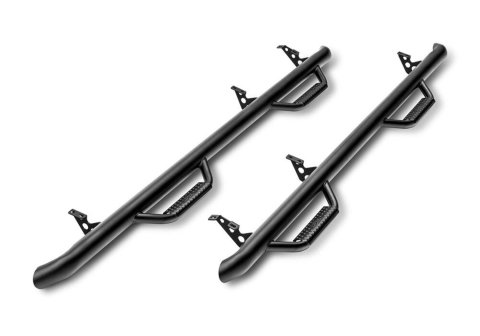 Smittybilt Nerf Steps T1678CC-TX Bars and Truck Steps, Steps, Steel Tube, Black Powdercoat, Textured Finish, Direct Fit, Wheel-to-Wheel, Toyota, Pair