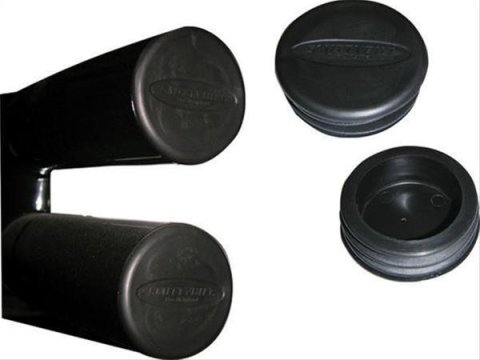 Smittybilt Bumper End Caps S/BTA25 Caps, Replacement, ABS Plastic, Black, Pair
