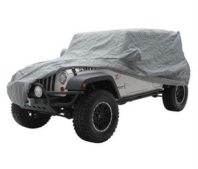 Smittybilt Full Climate Covers S/B830 Car Cover; Jeep Cover; Incl. Heavy Duty Grommet Bag; Lock; Cable; No Drill Installation