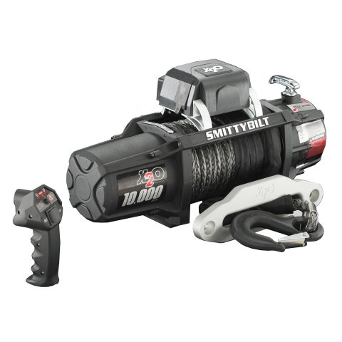 10,000 lbs. Smittybilt Gen2 X20 Comp Series Winch SB98510 Winch, lbs., Gen 2 Comp, 12 V, Hawse Fairlead, Power In/Out, 3/8 in. Cable, Wireless Remote, Each