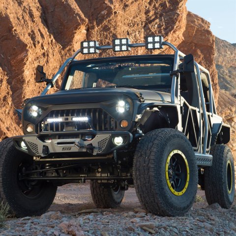 Smittybilt JK Inner Fenders S/B76984 Fenders, Driver and Passenger Side Front, Aluminum, Black Powdercoated, Jeep, Pair