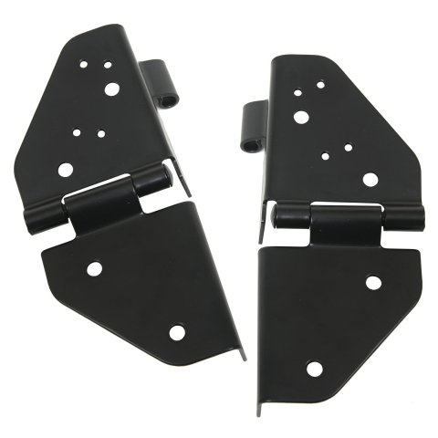 Smittybilt Windshield Hinges S/B7603 Hinge; Pair; Black; No Drill Installation