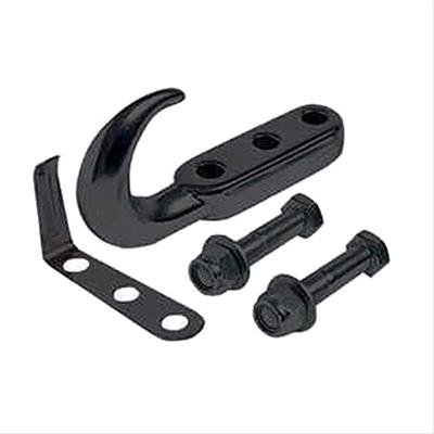 Smittybilt Tow Hook Kits S/B7605 Hook, Kit, with Hook, Clip, 2 Nuts, Bolts, Black, No Drill Installation, Front