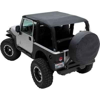 Smittybilt Extended Tops S/B94135 Soft Top, Top, Polymer Cloth, Black Diamond, Jeep, Each