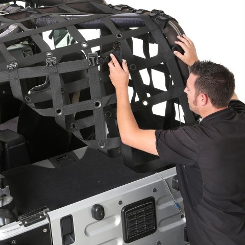 Smittybilt C.RES2 HD Cargo Restraint Systems S/B571135 Soft Top, System, Net, Polyester, Black, Jeep, Each