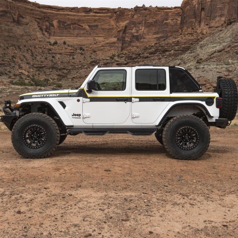 Smittybilt Nerf Steps S/BJ1866 Step Bars, Steps, Steel, Textured Black, Jeep, Wrangler, Pair