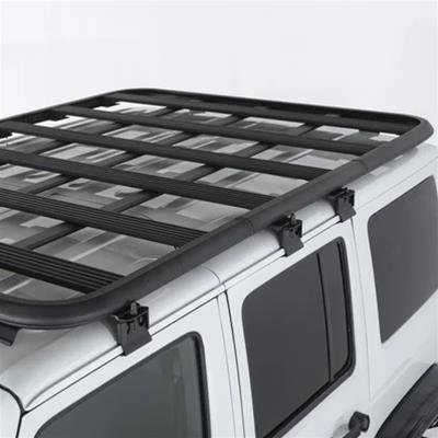 Smittybilt Defender Roof Rack Mounts for 2007-2018 WRANGLER, 2018 WRANGLER JK - SBJ01 Adapters, Defender, Only, Aluminum, Black, Textured Finish, Platform Racks, Jeep, Kit