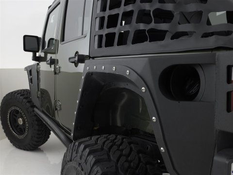 Smittybilt XRC Armor Corner Guards S/B76882 Body Guards, Armor, Steel, Black Powdercoated, Jeep, Wrangler JK, 4-Door, Pair