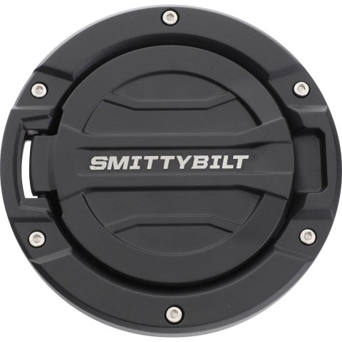 Smittybilt Fuel Filler Accents S/B75008 Textured Black Installs over the top of your factory gas opening to existing holes No Drilling Required