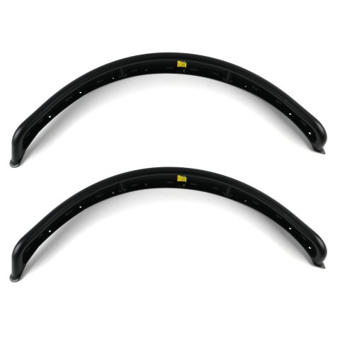 Smittybilt Aluminum Fender Kits 61770W Flares, Aluminum, Front, 3.5 in. Wide, Black Textured, Powdercoated Finish, No Drill Installation, Ford, Pair