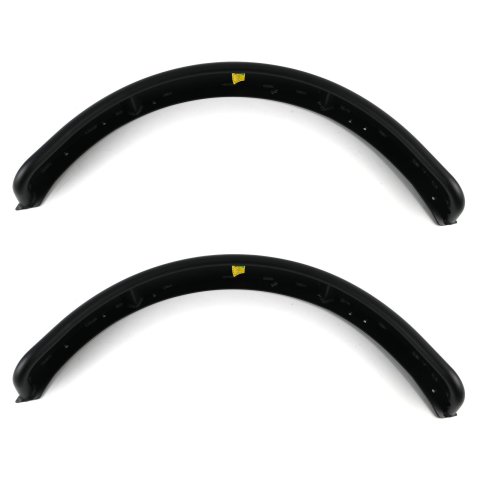 Smittybilt Aluminum Fender Kits 61771W Flares, Aluminum, Rear, 3.5 in. Wide, Black Textured, Powdercoated Finish, No Drill Installation, Ford, Pair