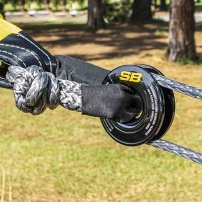 Smittybilt Soft Shackle with Recovery Rings SB2738 Tow Shackles and Brackets, Shackle/Recovery Ring, Synthetic Material, 21.0 in. Long. Aluminum Ring, 33,863 lb. Load, Each