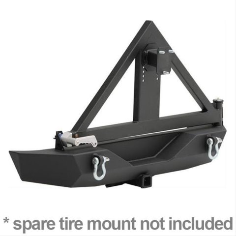 Smittybilt XRC Bumpers for 2007-2013 WRANGLER - SB76856-01 Bumpers, Rear, Bumper, w/Hitch, w/Spare Tire Option Mount, Not Included, Black Texture, No Drill, Each