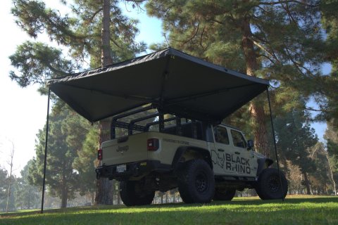 Smittybilt Quick Deploy 270 Degree Passenger Side Awnings SB2796 Truck and SUV Awning, Degree, Side, Polyester, Gray, Universal, Each