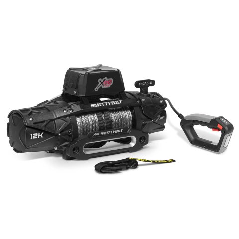 12,000 lbs. Smittybilt Gen3 XRC Winch SB98612 Winch, lbs., Gen 3 XRC, 7.0 hp, Hawse Fairlead, Power In/Out, 3/8 in. Synthetic Rope, 12 ft. Remote, Each