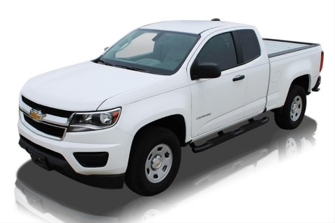 Raptor Series 5 in. Cab Length OE-Style Curved Oval Tube Side Step Bars for 2015-2022 CANYON, COLORADO - 1601-0346B Nerf Bars, 5" OE Style Oval, Black E-Coated, 15-17 Chevy Colorado/GMC Canyon Extended
