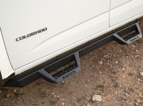 Raptor Series Magnum RT Drop Steps for 2015-2025 CANYON, COLORADO - RTS25CH Nerf Bars, Steps, Steel, Black Textured Powdercoated, Crew Cab, Chevrolet, GMC, Pair