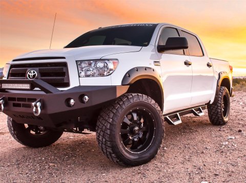 Raptor Series Magnum RT Drop Steps for 2007-2021 TUNDRA - RTS80TY Step Bar, RT, Steel, Black Powdercoated, Toyota, Extended Crew, Pair