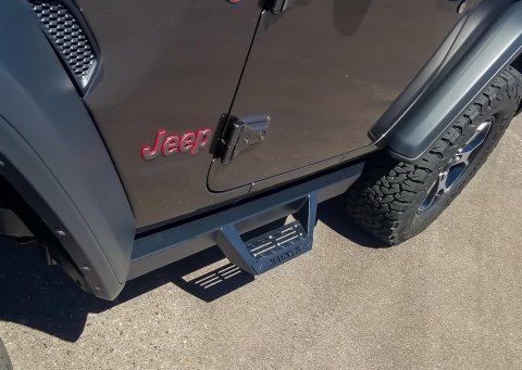 Raptor Series Magnum RT Drop Steps for 2007-2017 WRANGLER, 2018 WRANGLER JK - RTS46JP Step Bars, Steps, Steel, Black Powdercoated, Includes Brackets, Jeep, Pair