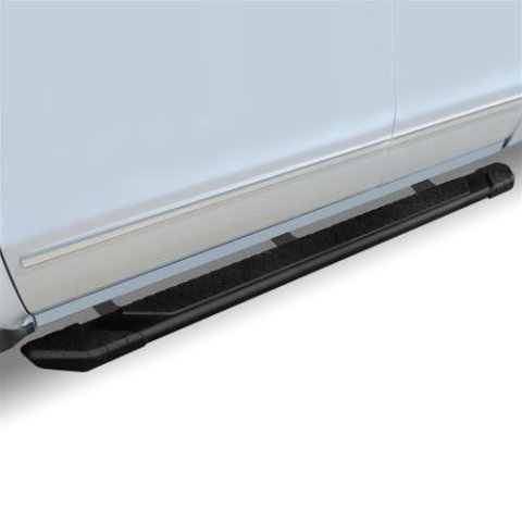 Raptor Series 5 in. Slide Track Oval Running Boards for 2005-2025 FRONTIER - 1907-0589BT Boards, Oval, Aluminum, Black Textured, Crew Cab, Nissan, Pair