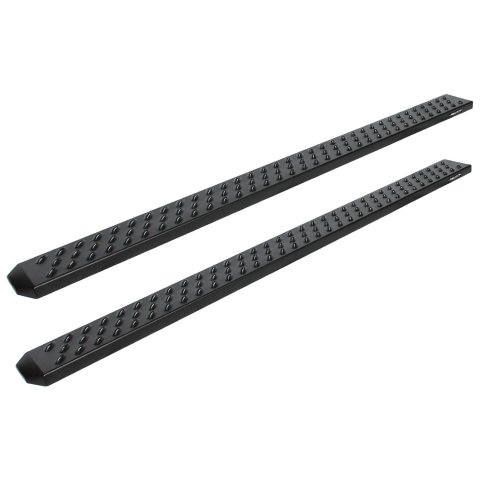 Raptor Series - Running Boards, Nerf Bars and Rock Sliders for 1999-2016 F-250 SUPER DUTY, F-350 DUTY 2103-0344BT 6.5 in Sawtooth Slide Track Boards Black Textured Aluminum 99-16 Ford F-250/F-350 Super Duty Crew