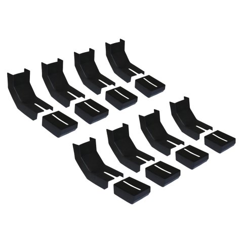 Raptor Series Running Board Components RB-BKC8 Bracket Covers Black Thermoplastic Rubber - Trimming Required for Custom Fit. To confirm compatibility, please see link under Mount Styl