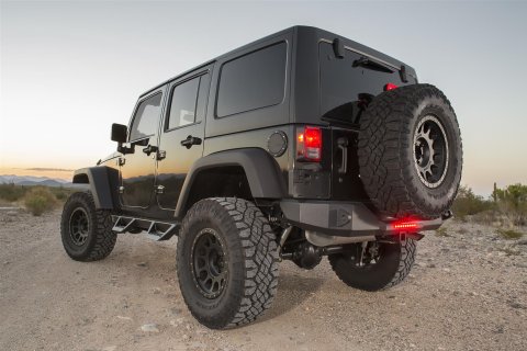 Raptor Series Magnum RT Rear Bumpers for 2007-2017 WRANGLER, 2018 WRANGLER JK - RBM13JPN Bumper, RT, Rear, Fabricated, Steel, Black Textured Powdercoated, Jeep, Each