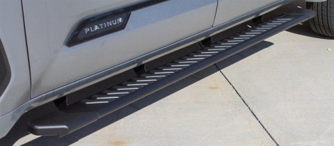 Raptor Series 5 in. OEM Style Full Tread Slide Track Running Boards for 2005-2023 TACOMA - 2204-0367BT Boards, Step, OEM-Style Aluminum, Black, Textured, Extended Cab, Toyota Tacoma, Pair
