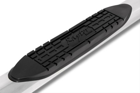 Raptor Series 5 in. Cab Length OE-Style Curved Oval Tube Side Step Bars for 2007-2017 TUNDRA - 1604-0091 Nerf Bars, 5" OE Style Oval, Polished Stainless Steel, 07-17 Toyota Tundra Regular