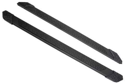 Raptor Series 5 in. Tread Step Slide Track Running Boards for 1999-2016 F-250 SUPER DUTY, F-350 DUTY - 1903-0343BT Boards, Track, Aluminum, Black, Textured, Extended Cab, Ford, Pair
