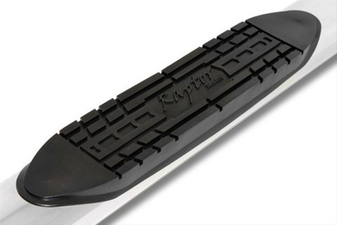 Raptor Series 5 in. Wheel-to-Wheel Oval Tube Side Step Bars for 1999-2016 F-250 SUPER DUTY, 2000-2016 F-350 DUTY - 1003-0060 Nerf Bar 5" Oval, Pol. SS, 99-16 F-250/F350 S Duty C-Cab 6.5' Bed; 00-16 S