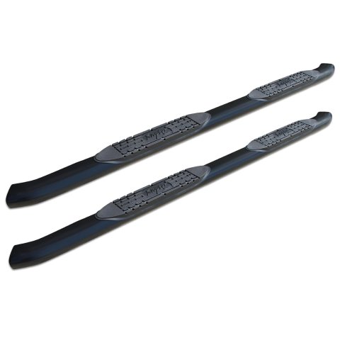 Raptor Series 4 in. Cab Length OE-Style Curved Oval Tube Side Step Bars for 2017-2024 F-350 SUPER DUTY, F-250 2015-2024 F-150 - 1503-0640B Nerf Bars, 4" OE Style Oval, Black , 15-17 Ford S-Cab; 17