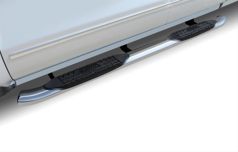 Raptor Series 4 in. Cab Length OE-Style Curved Oval Tube Side Step Bars for 2017-2024 F-350 SUPER DUTY, F-250 2015-2024 F-150 - 1503-0651 Bars, Standard Length, OE Style, Tube, Stainless Steel, Polished, Ford, Pair