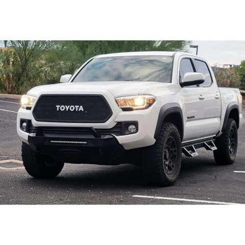 Raptor Series Magnum RT Front Bumpers for 2016-2023 TACOMA - FBM83TYN-RT Bumper, RT, Fabricated, Steel, Black Textured Powdercoated, Winch Ready, Front, Toyota, Each