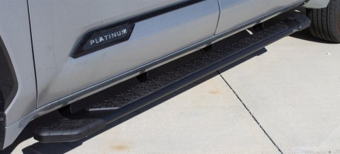 Raptor Series 5 in. Tread Step Slide Track Running Boards for 2019-2025 1500 - 1902-0073BT Boards, Track, Aluminum, Black, Ram, Pair