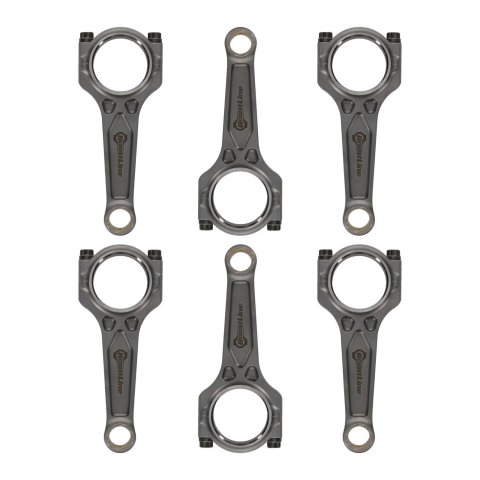 BoostLine Connecting Rods VW6456-787 Rod, I-Beam, Forged 4340 Steel, Shot-Peened, Floating Pin, Volkswagen, VR6, Set of 6