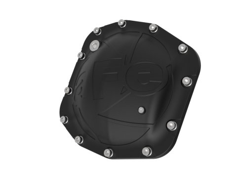AFE Power Differential Covers 46-71340B aFe POWER Pro Series Front Cover Black w/ Machined Fins Jeep Wrangler (JL) 18-24/ Gladiator (JT) 20-24 (Dana M210)