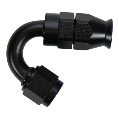 DeatschWerks 6AN Female Flare Swivel (Incl Ferule/Olive) 150-degree Hose End PTFE