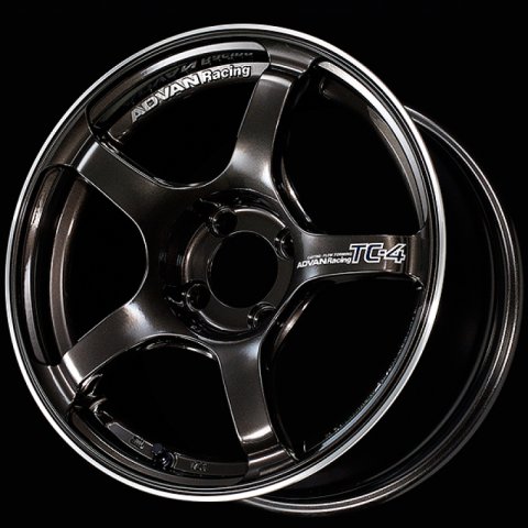 Advan TC4 16x8.0 +38 4x100 Racing Black Gunmetallic and Ring Wheel