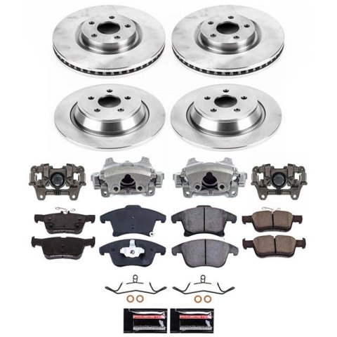 Power Stop 19-20 Ford SSV Plug-In Hybrid Front and Rear Autospecialty Kit w/Calipers (1x psbKOE7417, 1x psbKOE8540)