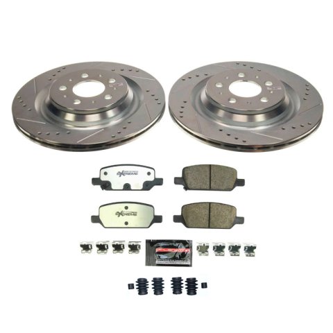 Power Stop 20-24 Tesla Y Front and Rear Z26 Street Brake Kit (1x psbK8874-26, 1x psbK9251-26)
