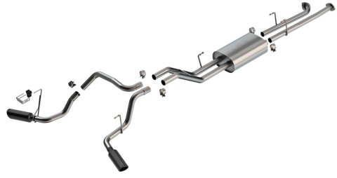 Borla 07-21 Toyota Tundra w/ Long Bed Cat-Back Touring SS Catback Exhaust w/ Black Chrome Tips