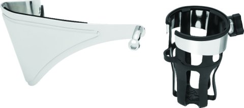 Kuryakyn Reflex Drink Holder Right Side HD Touring Passenger Mount 14 and Up Chrome