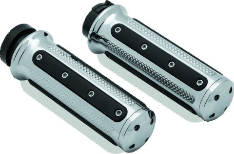 Kuryakyn Heavy Industry Grips Throttle-By-Wire Chrome