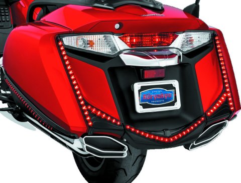 Kuryakyn L.E.D. Rear Fender Tip 12-17 GL1800 Gloss Black Smoke Lens