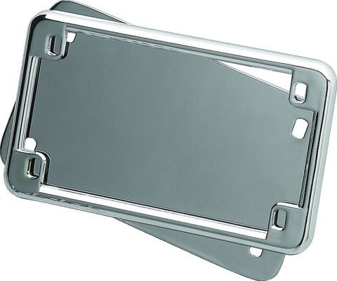 Kuryakyn License Frame & Backing Plate Set 4in X 7in Chrome