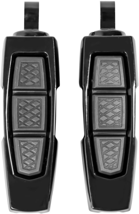 Kuryakyn Enygma Footpegs With Adapter- Gloss Black