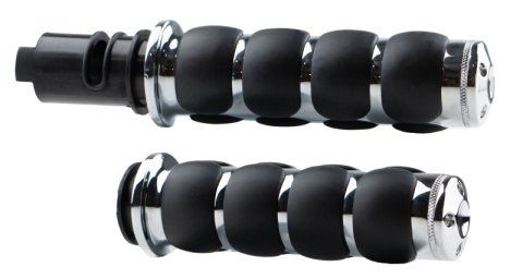 Kuryakyn ISO Grips 24 and Up Touring 25 and Up Softails Throttle-By-Wire Chrome