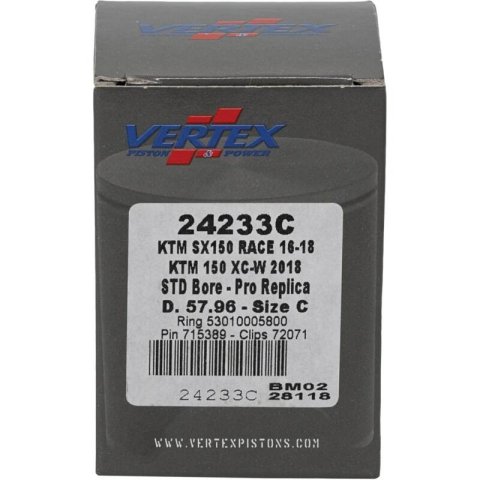 Vertex Piston 16-22 KTM 150 SX 150cc Cast Race Piston Kit