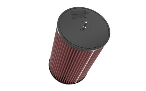 K&N Universal Round Clamp-On Air Filter 3-1/2in FLG 8in B, 7in T W/STUD, 12-1/2in H